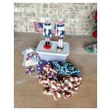 4th of July themed wreath and decorations etc
