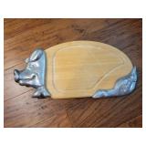 Pewter & Wood Cutting Board