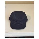 Blue Wool Flat Top Hat Size 7 3/8