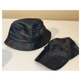 2 Leather Hats Size Medium