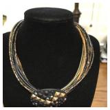 Brown & Gold Tone Necklace