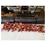 (16) Red & Gold Poinsettia Decor