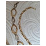 (2) Metal Accent Belts