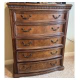 Bassett 5 Drawer Dresser 44" x 16.5" x 55.5"