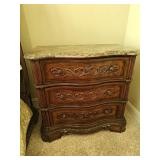 French Country Style Bedside Table w/Outlets