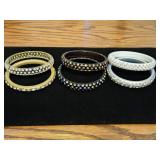 (6) Beaded Bangle Bracelets