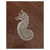 Waterford Crystal Seahorse Ornament 3"