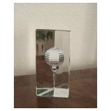 Waterford Crystal Golf Prism Paperweight
