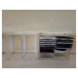 2 Hard Plastic CD Storage Bins w/Few CDs