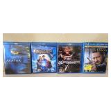 (4) Adventure Blu-Ray DVDs