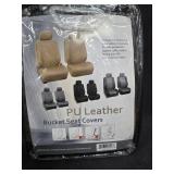 NIP PU Leather Bucket Seat Covers, Console