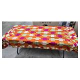Brightly Colored Handmade Phulkari Tablecloth