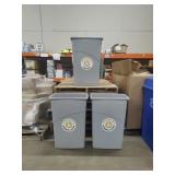 (3) Apache Recycling Bins 1 Trash Only 2