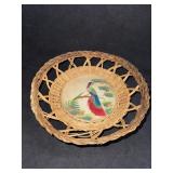 Folk Art Tray Basket Made Of Wicker 10ï¿½