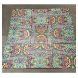 Ikat Doodle Wall Mural 9 16" Panels
