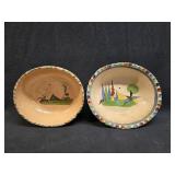 (2) Mexican Serving Bowls & Small Platter