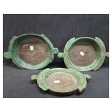 (3) Wooden Chapati Bowls
