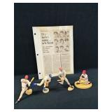 (4) Texas Ranger Baseball Action Figures