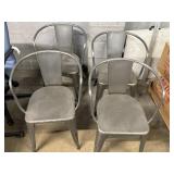 4 Jackson Metal Tub Chairs 21x21x30