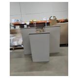 (3) Rubbermaid Brand, square Trash Bins 2 full