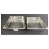 2 NSF Commercial Stainless Steel Pans