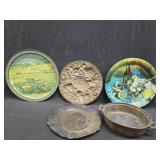 (4) Decorative Tin Mexican Dishes