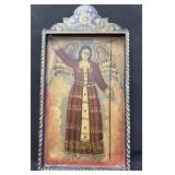 VTG Painting Wood Carving Religious Icon