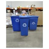 (3) Recycling Bins 2 with lidsAll different