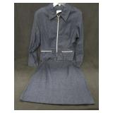Ladies KC Spencer Sparking Denim Skirt Set Sz 12