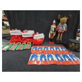 (6) NWT Santa Boot Stockings, (5) Pkgs Gift B