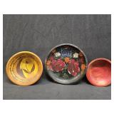 (2) Decorative Mexican Bowls & Platter