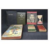 Vintage Mother Goose Book, (2) Bibles & Other