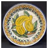 VTG Talavera Mexican Plate Pottery Fruit Art 10"