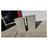 2 Rubber Maid trash bins  30