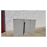 3 Gray Slim Jim Trash Bins 30