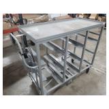 Order picking cart with handbreak