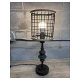 Black Metal Lamp With Cage Shade 20ï¿½