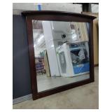 Brown Framed Vanity Style Mirror 33in X 35in