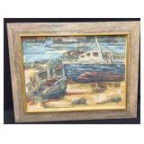 VTG Abstract Piece Depicting Cape Cod 20" x 16ï¿½
