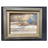 1983 Hellice Burtan Oil Canvas Winter Landscape