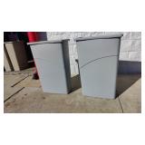 2 Rubber Maid trash bins  30