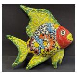 Talavera Wall Fish Art Folk Pottery 8"