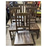 5 Wood Dining Chairs 16 in x 17 in x 41 in