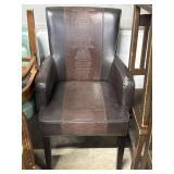 Brown upholstery  Arm Chair 21 in x 18 in x 37 in