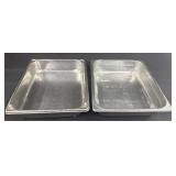 2 NSF Commercial Stainless Steel Pans