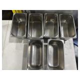 (6) Stainless Steam Pan 13ï¿½x7ï¿½ 6ï¿½ Deep