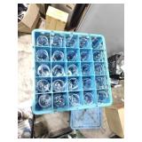 (25) Goblet wine glasses Blue crate included
