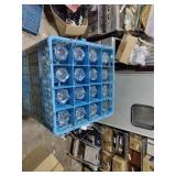 (16)  Rocks Glasses (9oz)Blue crate included