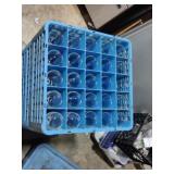 (25) 8 oz wine glasses  blue crate crate