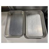 (2) Aluminum Roasting Pan With Handles 18"x12ï¿½